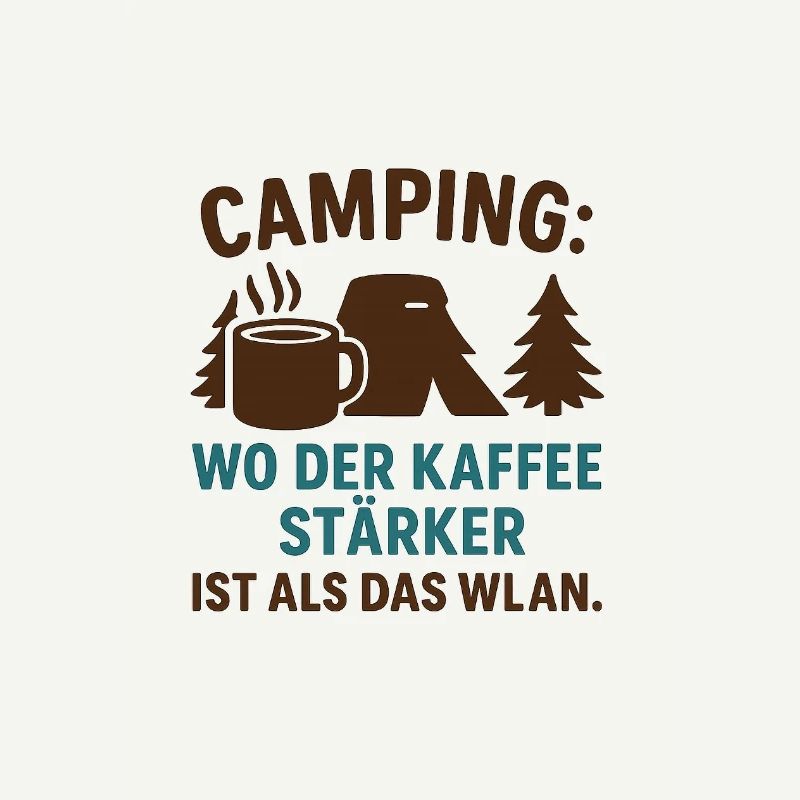 Coffee stronger than Wi-Fi Camping