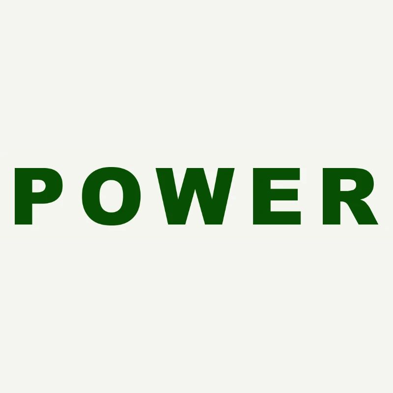 Bold Green Power Text Design