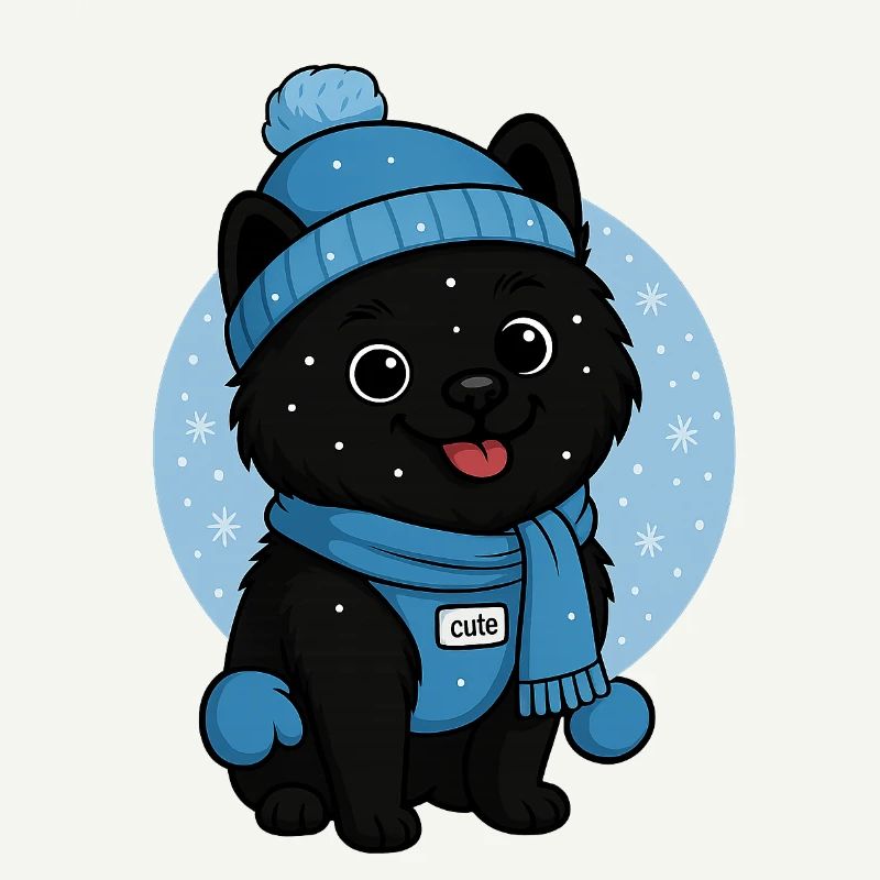 Chien câlin Magie de l’hiver