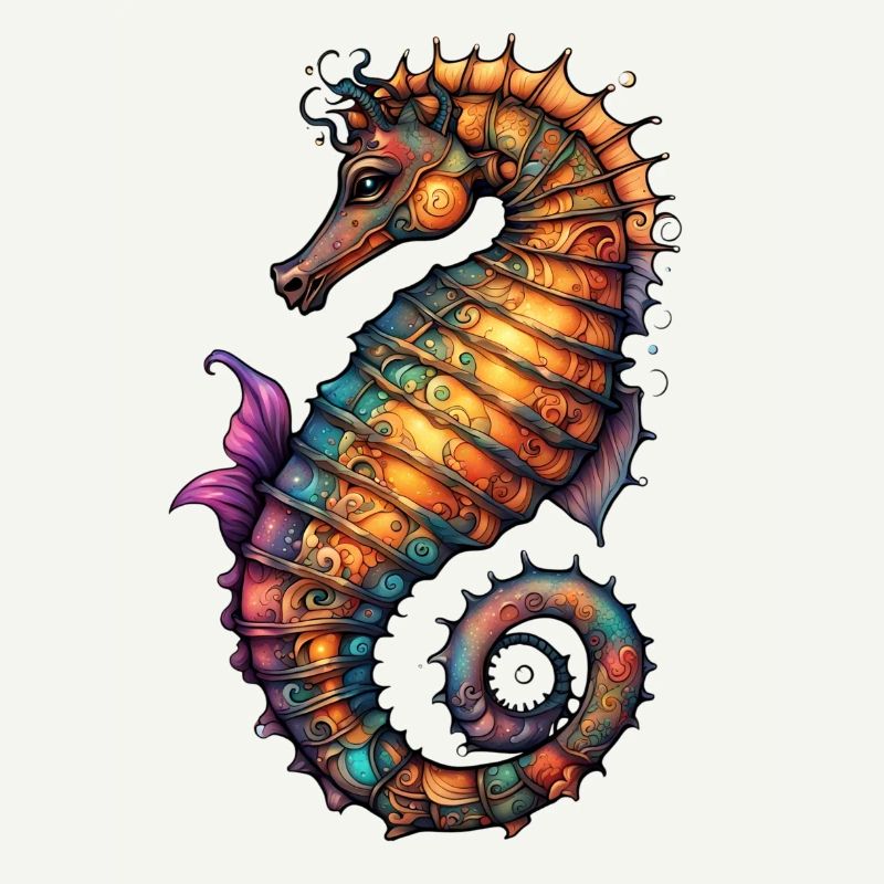 Ornamentseepferdchen Farbmeer