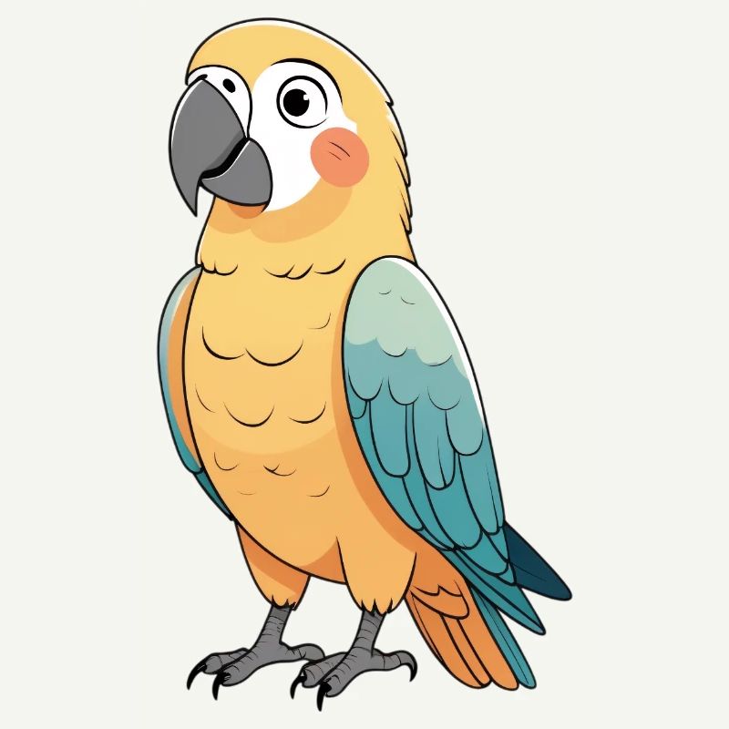 Bunter Papagei Illustration