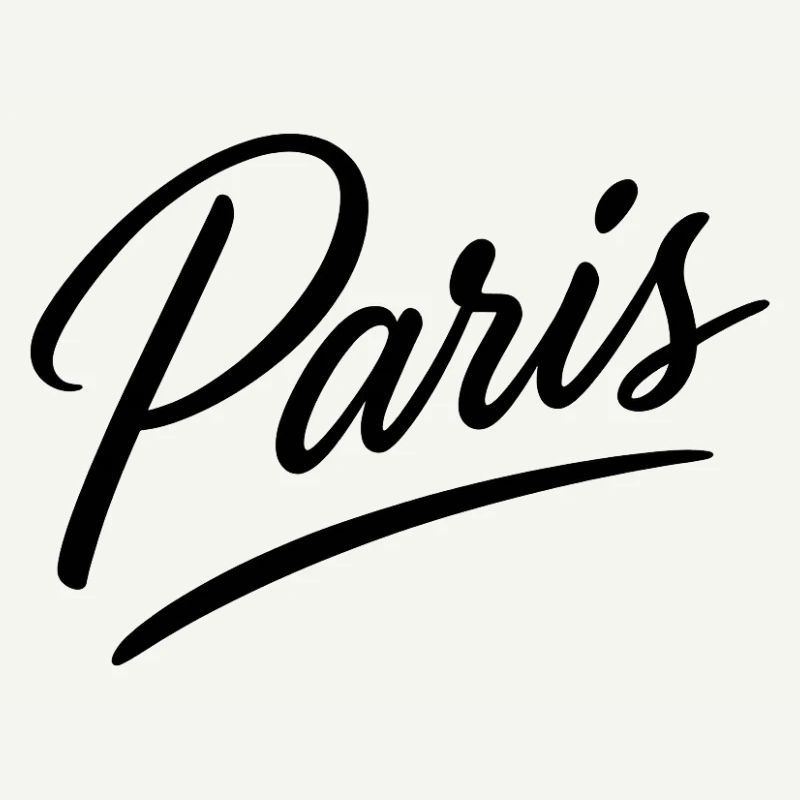 Lettrage en écriture de Paris