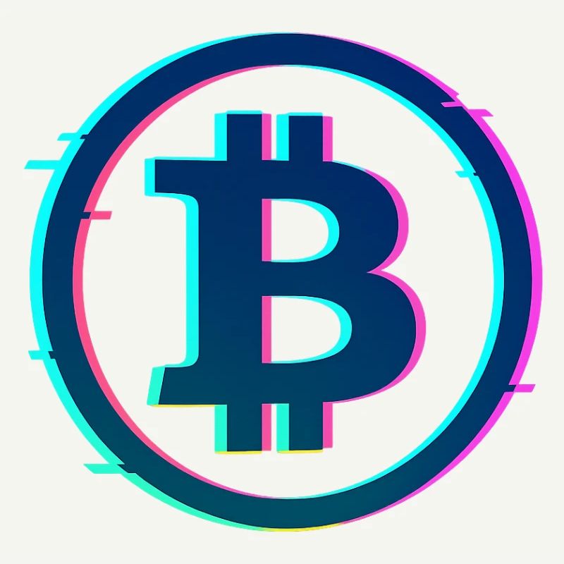 Neon Bitcoin Logo – Futuristic Crypto Glow Design