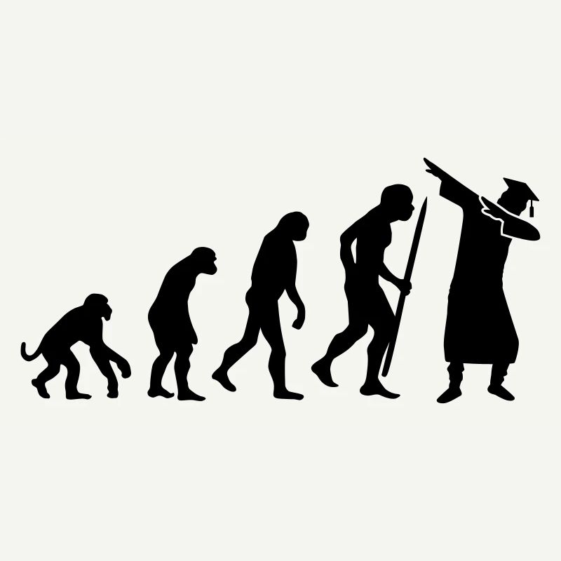 Evolution dab dabbing graduation college student