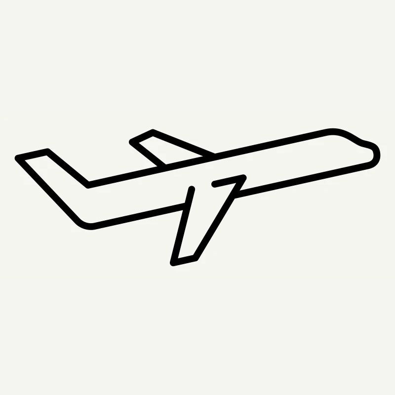 Flugzeug Symbol Umriss aufsteigend fliegend