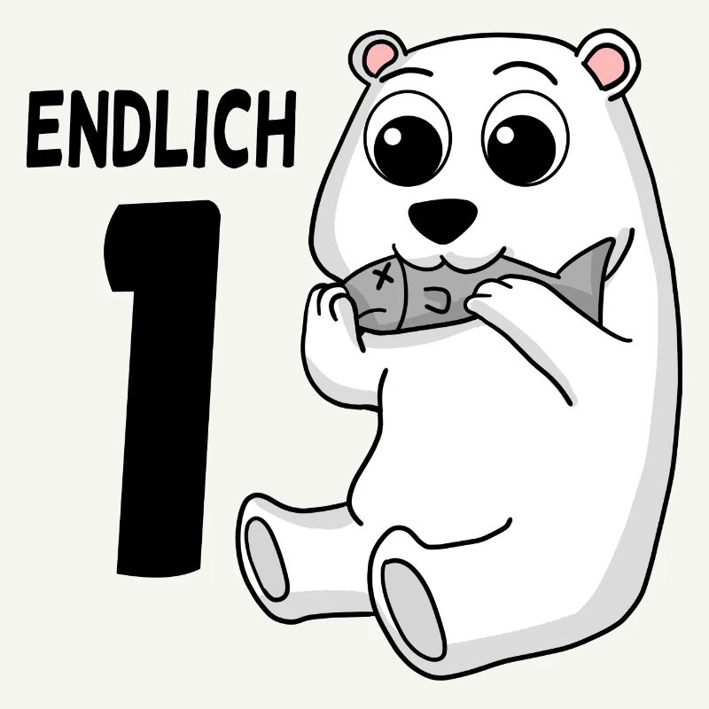 1 Geburtstag Eisbär Polarbär Bär Geschenk