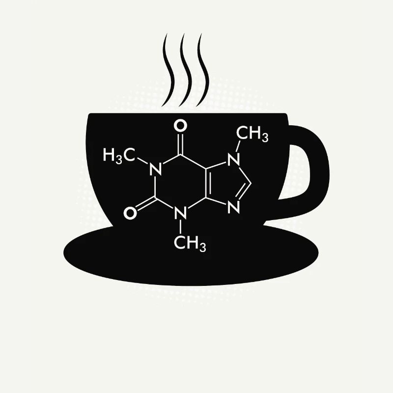 Café Caffeine Molecule