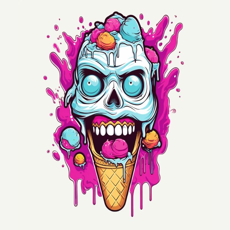 Skull Eiscreme Design