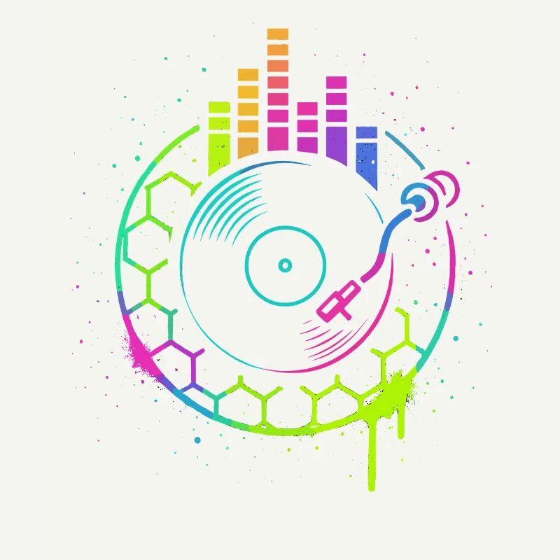 Musique Vinyle Platine DJ Equalizer Retro