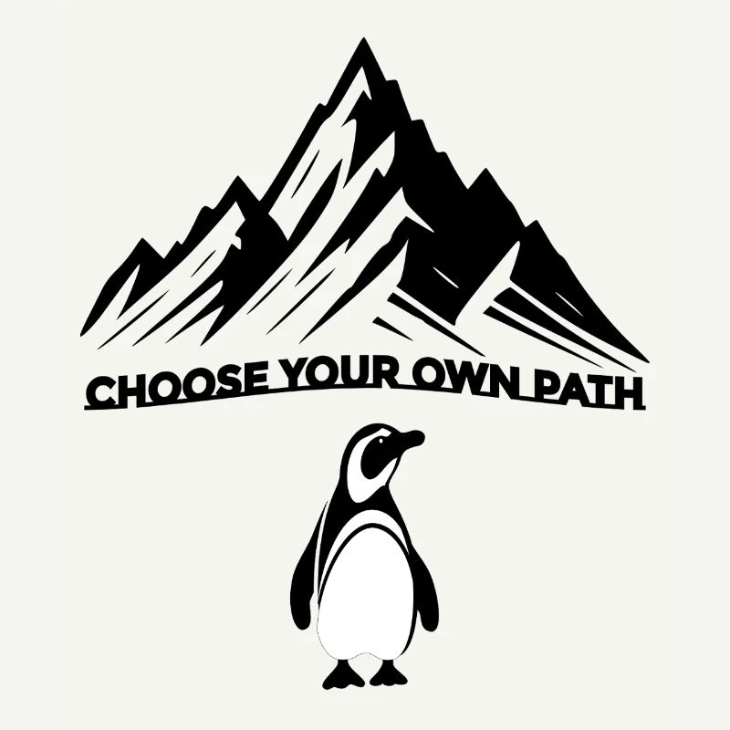 Minimalistische Pinguin-Silhouette