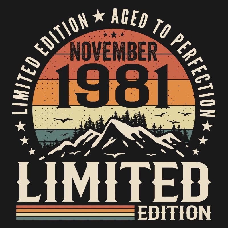 November 1981 Einzigartiger Retro-Geburtstag