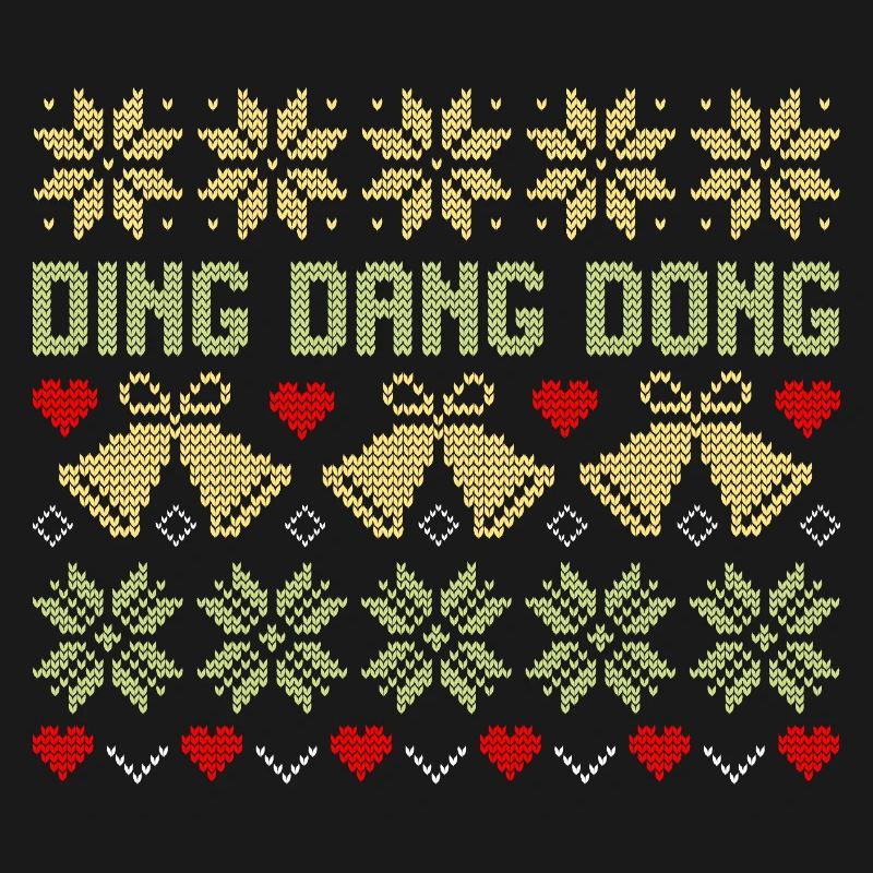Clochette en flocon de neige à motif de pull de Noël moche