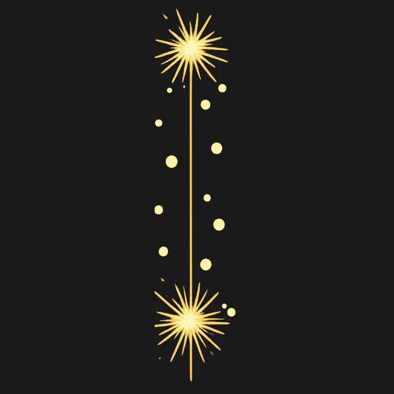 Lignes de feux d’artifice dorées
