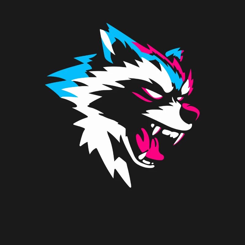 Neon Wolf Head – Conception de jeu agressive