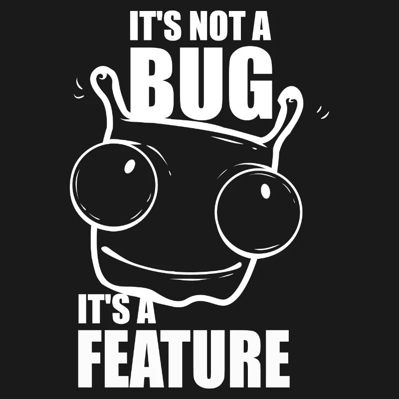 it is not a bug it is a feature - programmer
