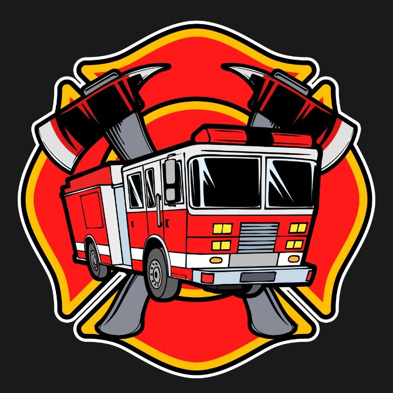Fire brigade fire engine lifesaver extinguishing work