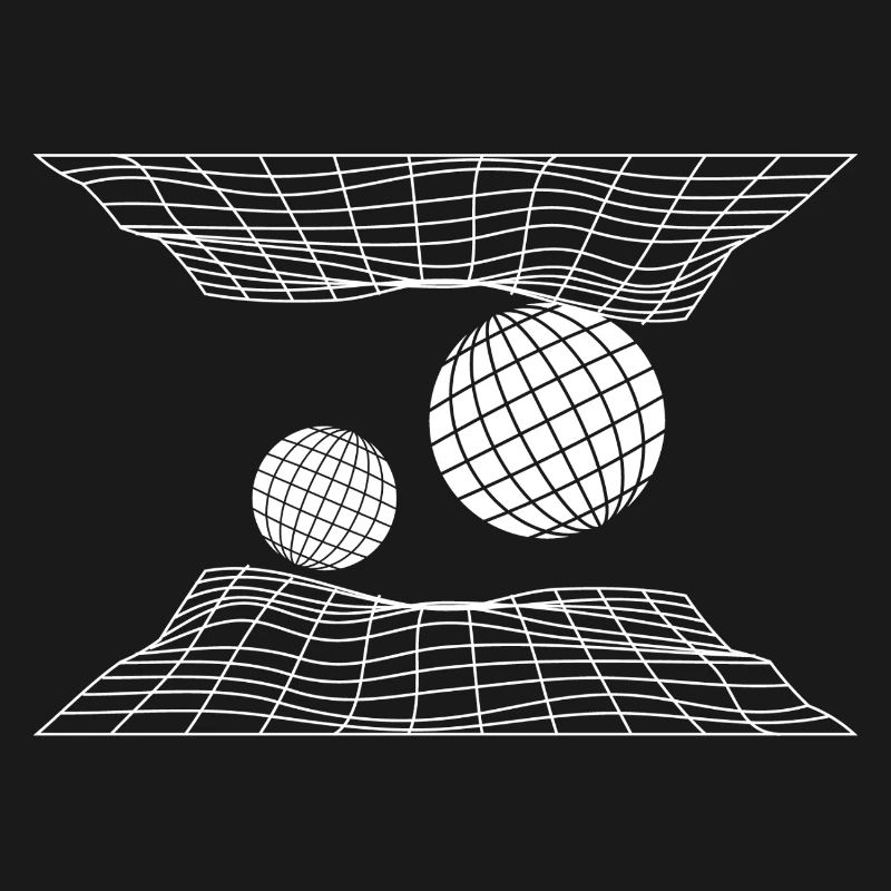 Futuristic Grid Space Spheres Design