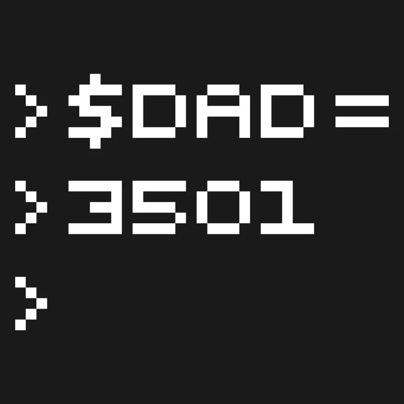DAD 8-Bit Code Nerd Pixel Terminal Retro