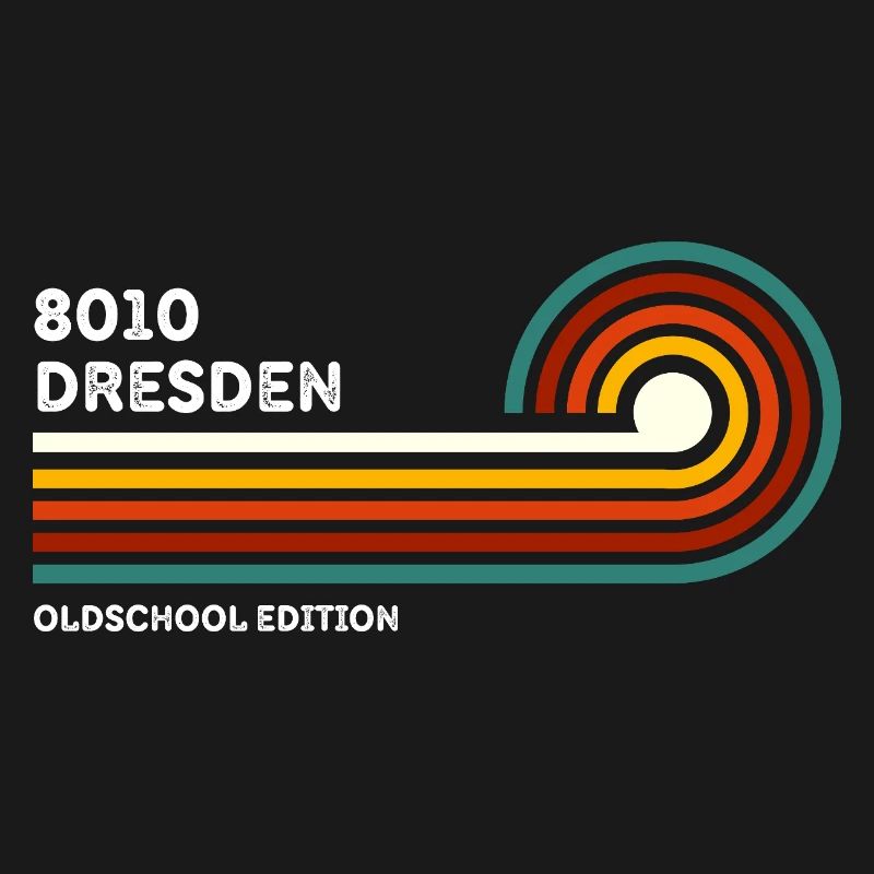 Dresden Retro Shirt 8010 Zip Code Vintage