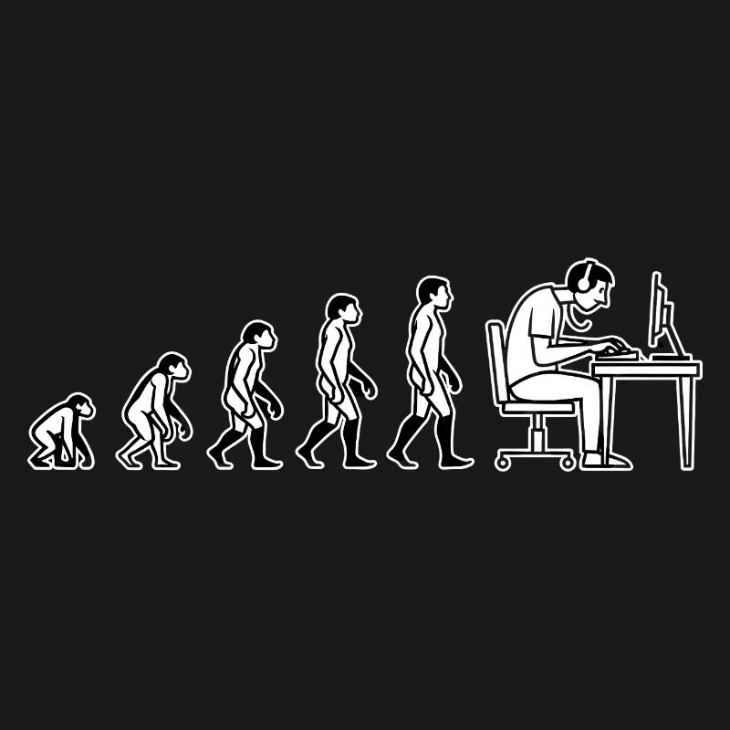 Evolution endet am Computer – Humor Design