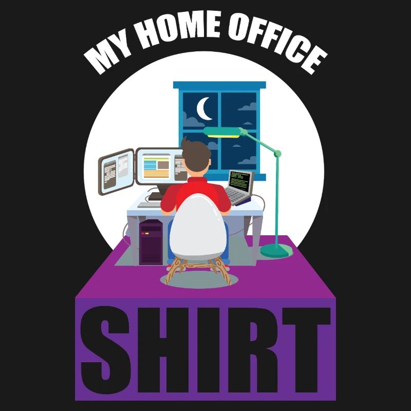 Night Shift Coder Programmer Desk Graphic