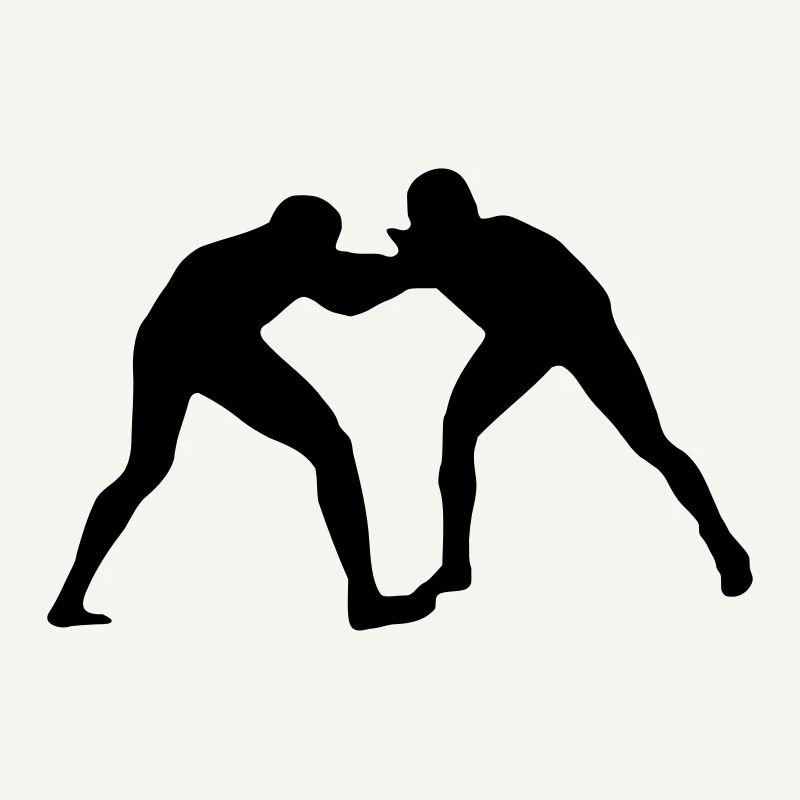 Grappling Stand Up Silhouette
