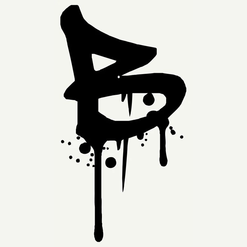 Graffiti B gouttes aspersion de sang Farbklex