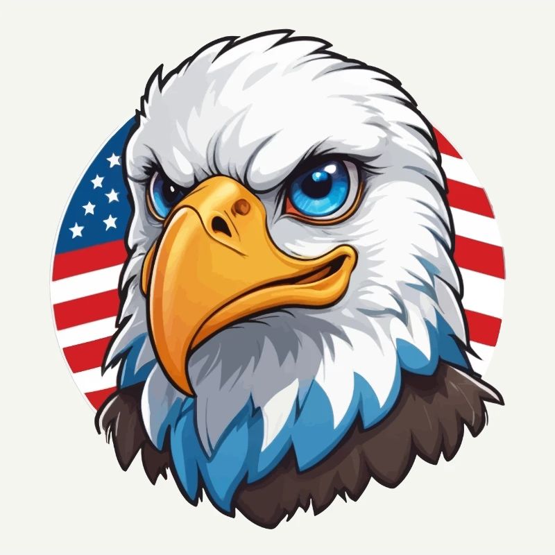 Drapeau des États-Unis Eaglehead Bald Eagle