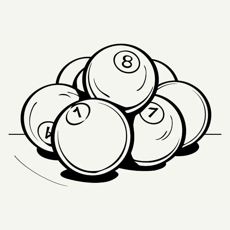 Dessin de boules de billard