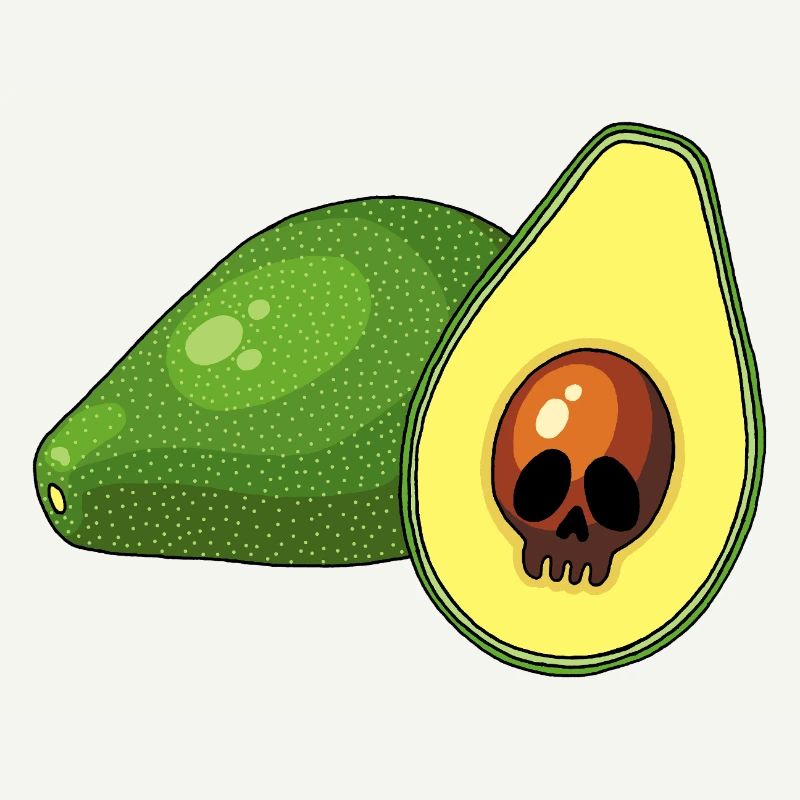 Avocado-Schädel