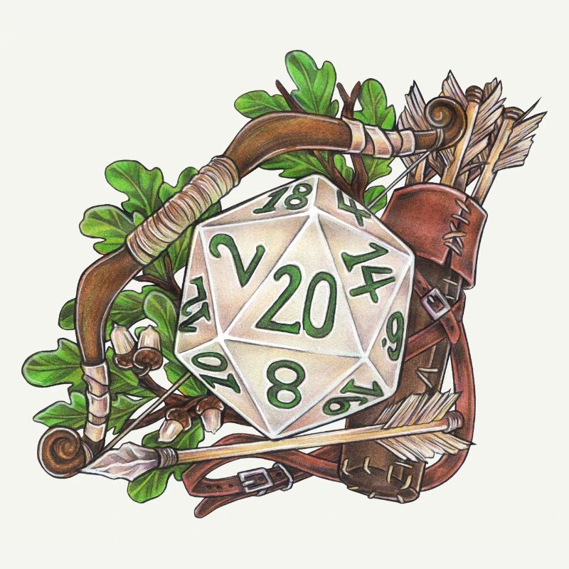 RPG Tabletop D20 Dice Gift Ranger
