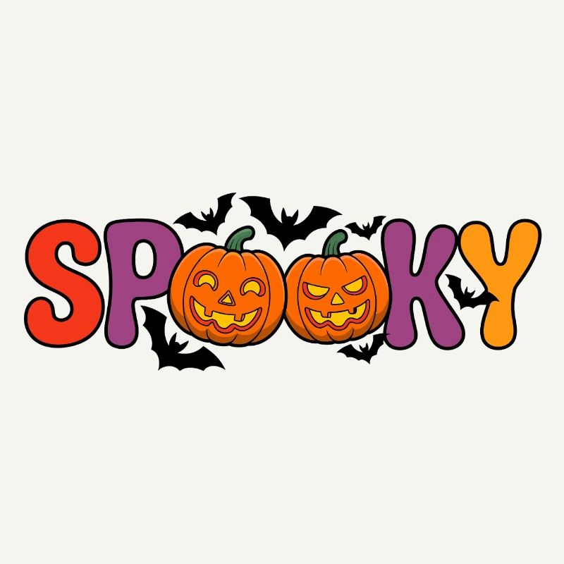Spooky pumpkin letters