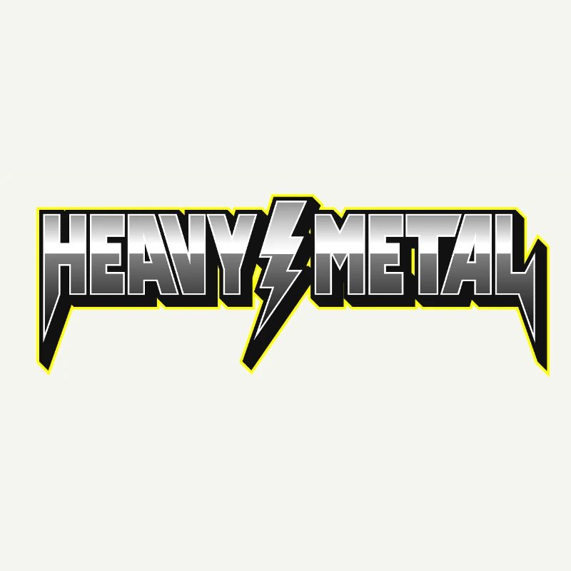 Logo de type 3D Heavy Metal avec éclairs