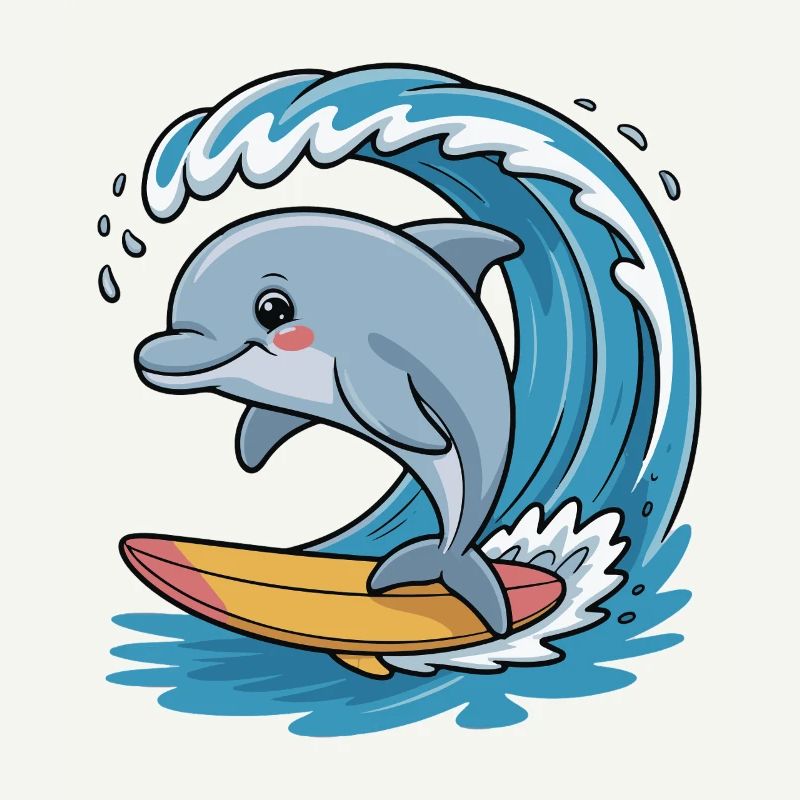 Dolphin Surfer on Wave Magic
