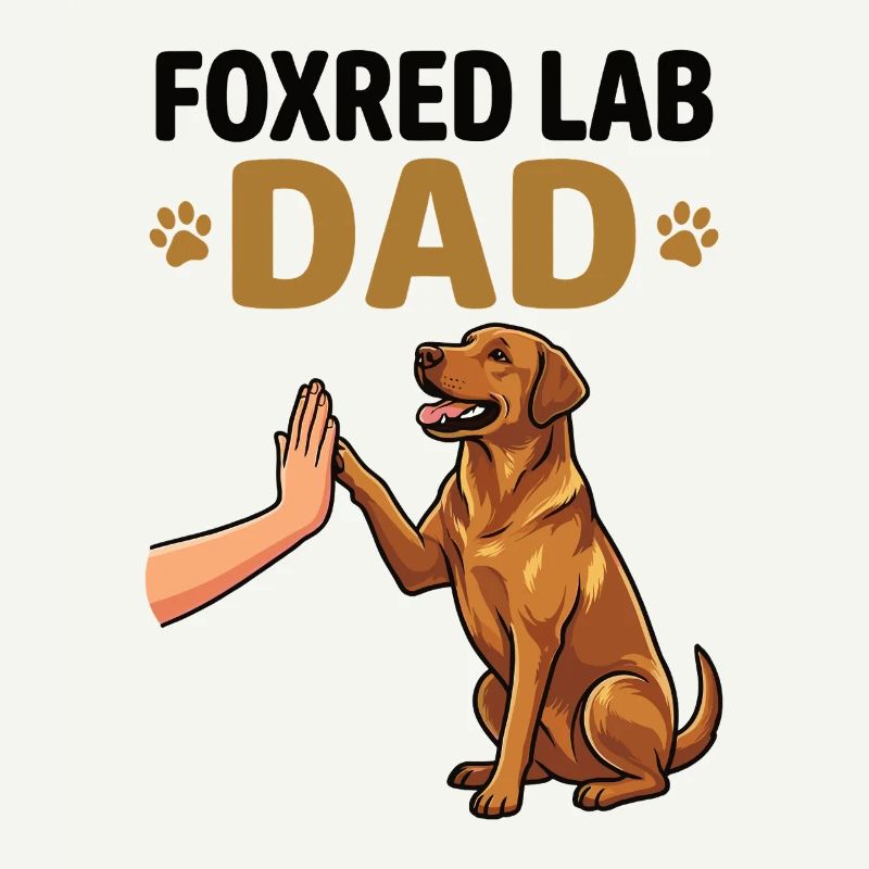 Fox Red Lab Dad – High Five Hund Design