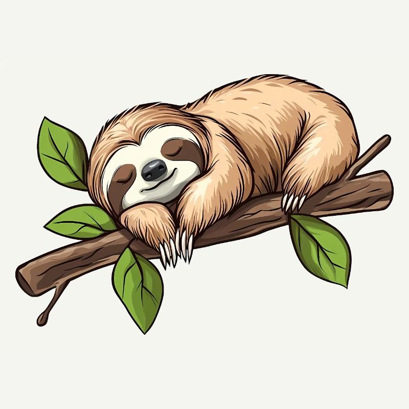 Cute Sleeping Sloth
