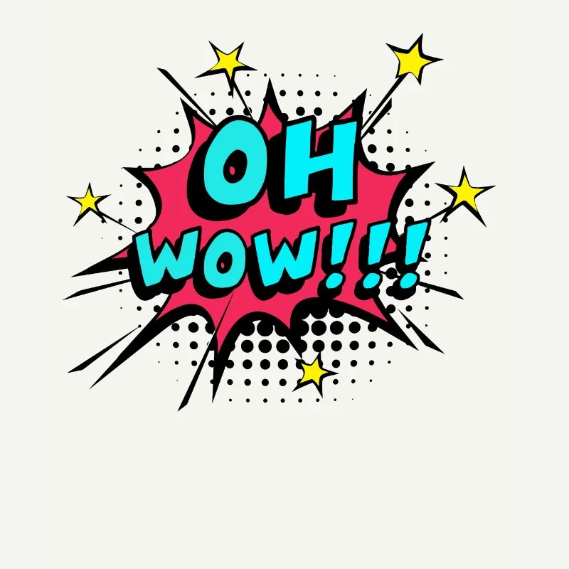Oh wow - Comic Pop Art Sprechblase