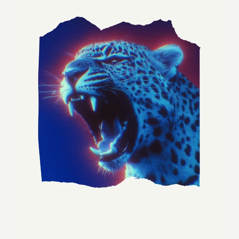 Title: Neon Leopard – Synthwave VHS Retro 80s Loo
