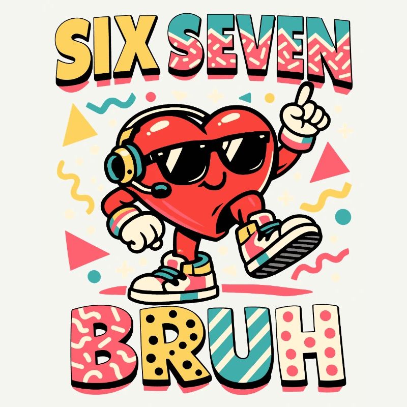 67 Six Seven Meme Cool Saint-Valentin