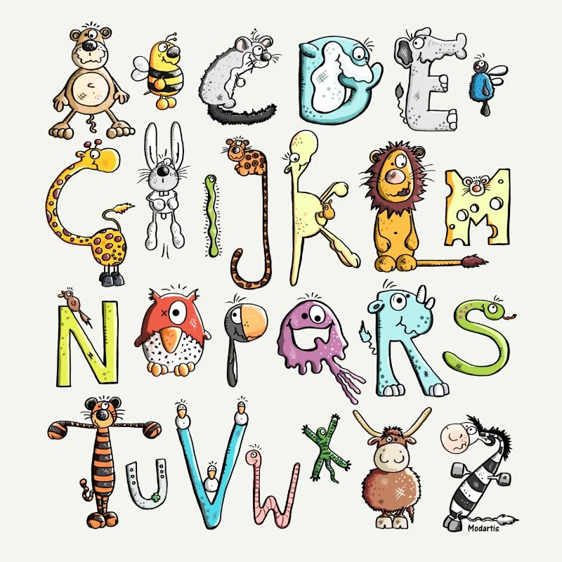 Buntes Tier Alphabet - ABC