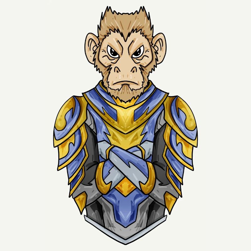 Knight Monkey with Armor Crusader