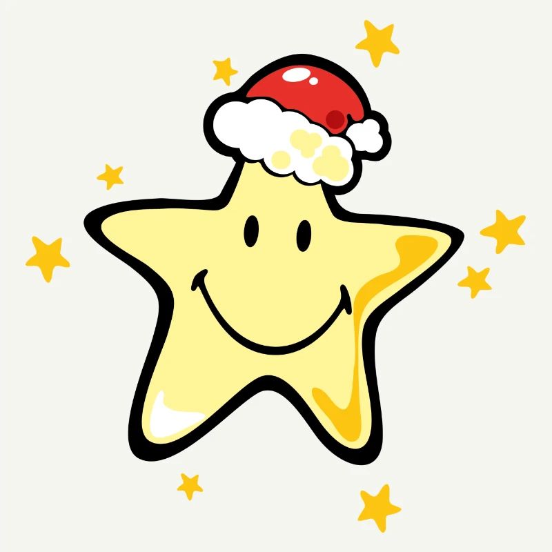 Estrella de Navidad sonriente