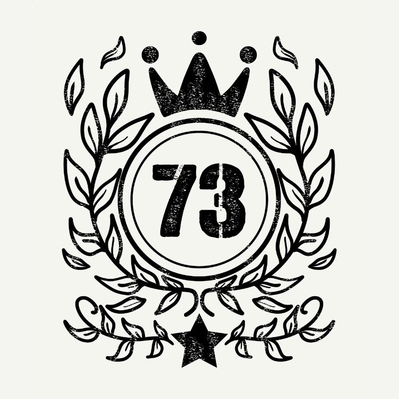 73 Couronne de numéro
