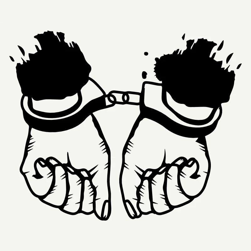 Hands and handcuffs
