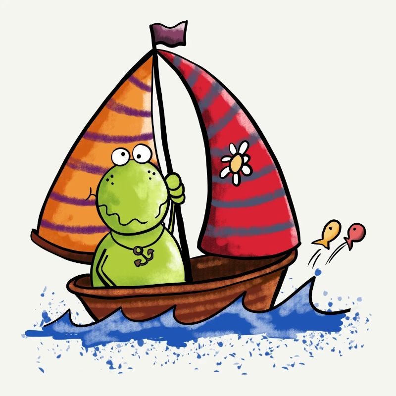 Frosch auf See