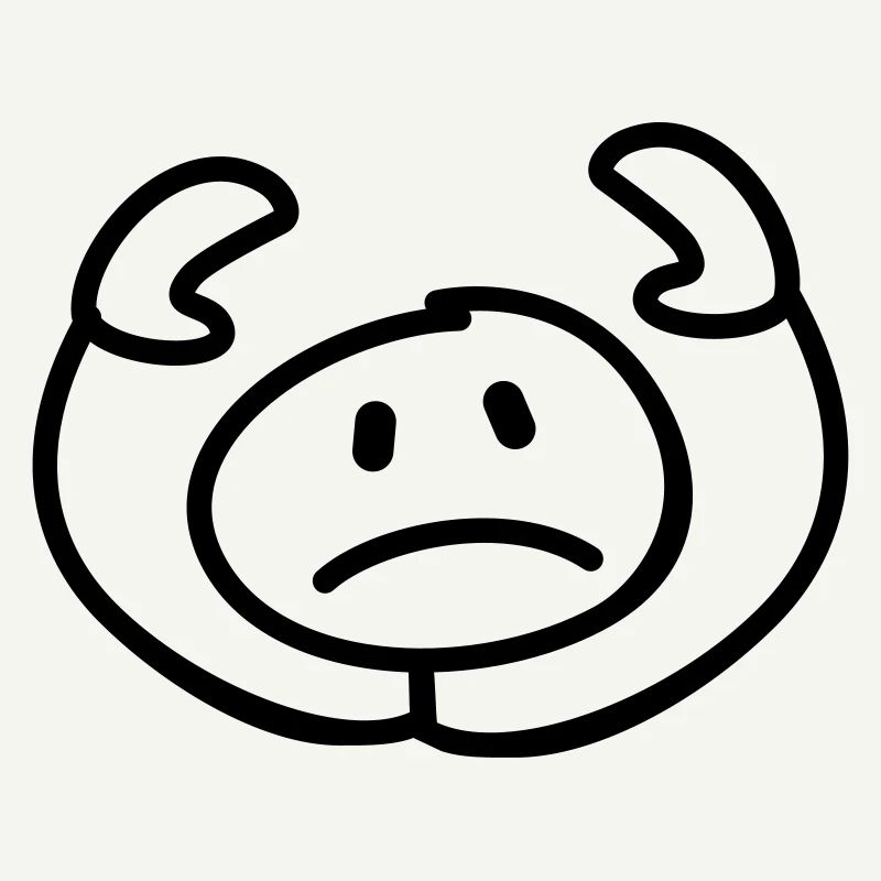resigned stick man head