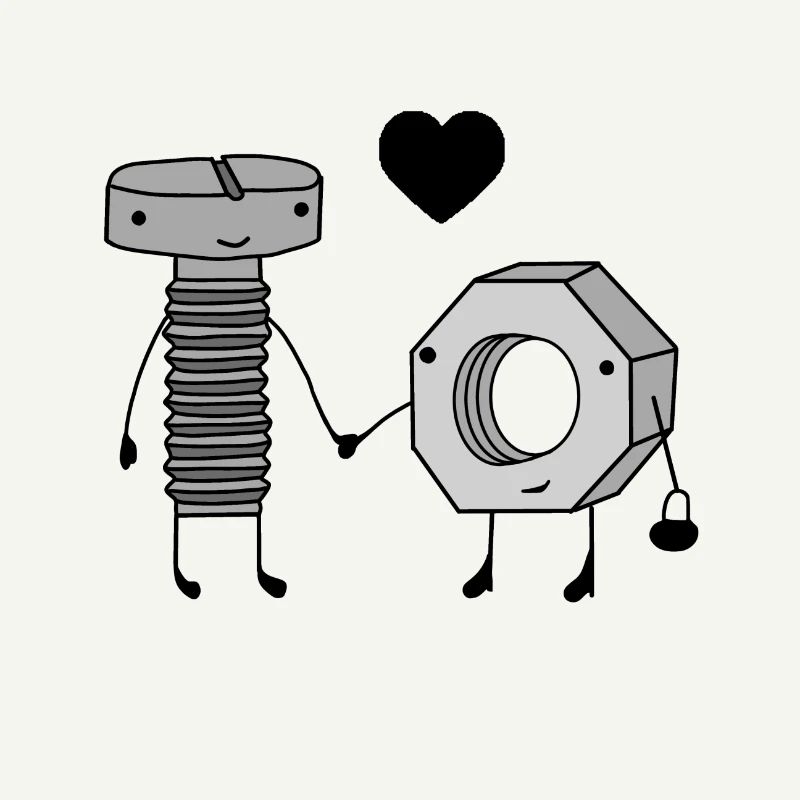 Technical Screws Illustration