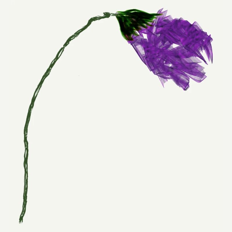 Violette Blume mit abstrakter Oberfläche