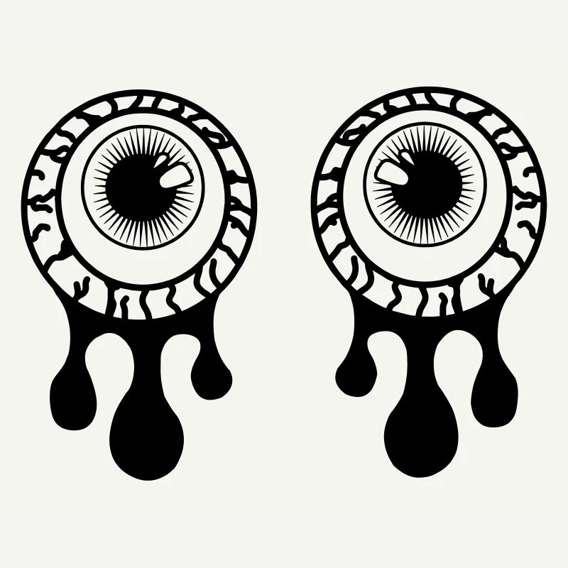 Eyes, pupils with eye fluid tears