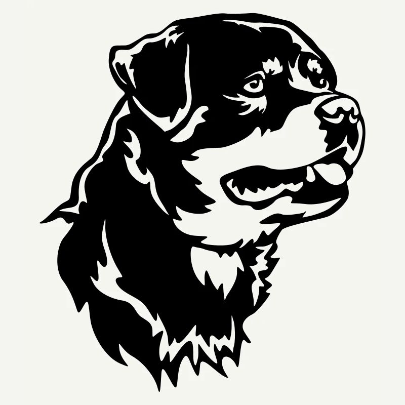 Tête de Rottweiler